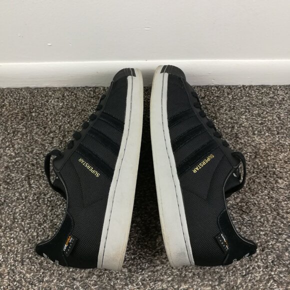 Adidas Shoes Mens Size 10 Superstar Black Gold Metallic Leather Casual Cordura main image 4